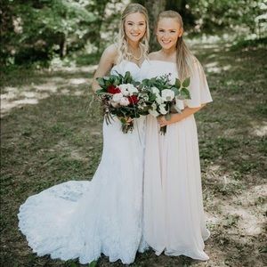 Blush bridesmaids dress